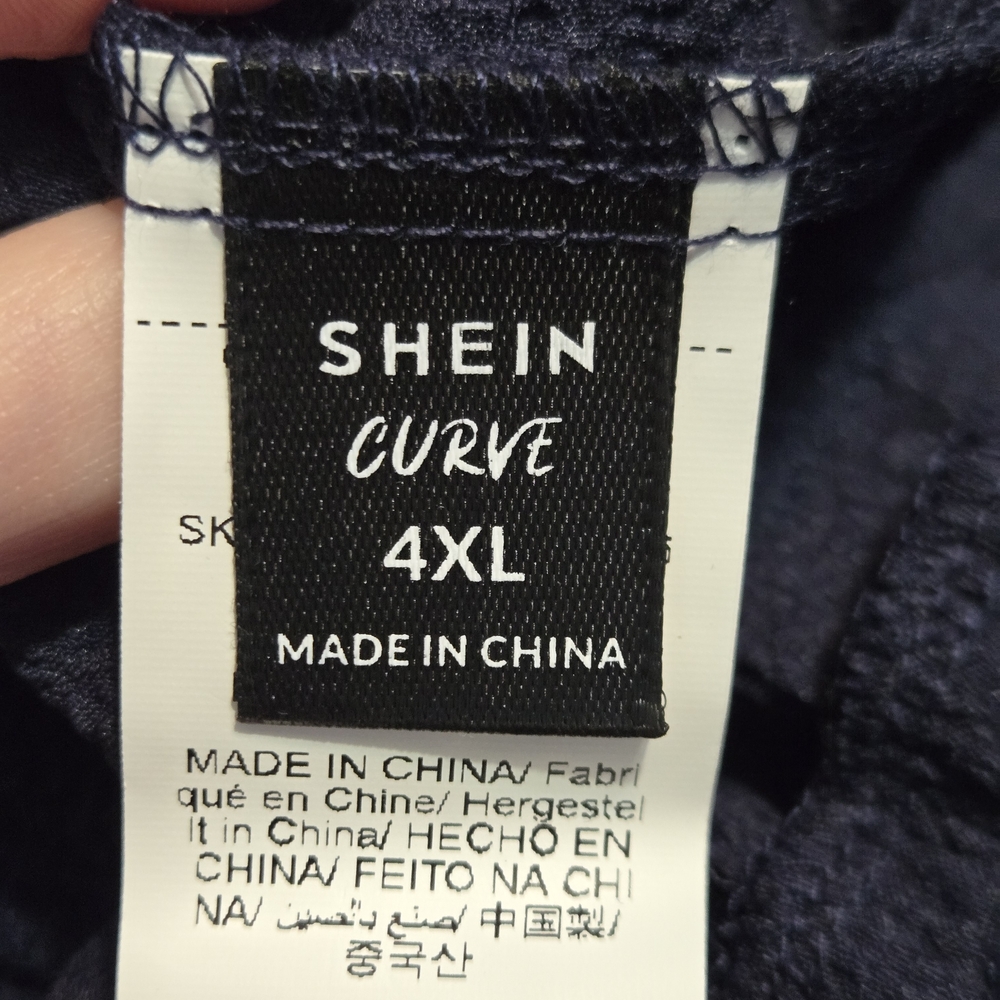 SHEIN Women's Navy Wide Leg Pants- Size 4X - Picture 4 of 5